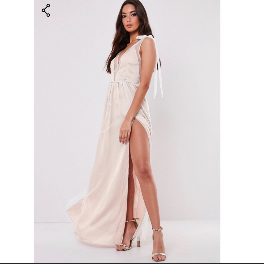 ASOS Missguided tulle maxi dress with bow details